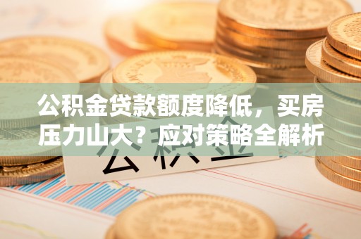 康马公积金贷款额度降低，买房压力山大？应对策略全解析