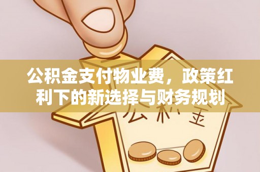 康马公积金支付物业费，政策红利下的新选择与财务规划