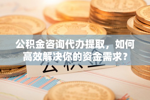 康马公积金咨询代办提取，如何高效解决你的资金需求？
