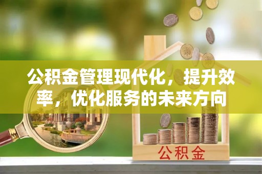康马公积金管理现代化，提升效率，优化服务的未来方向