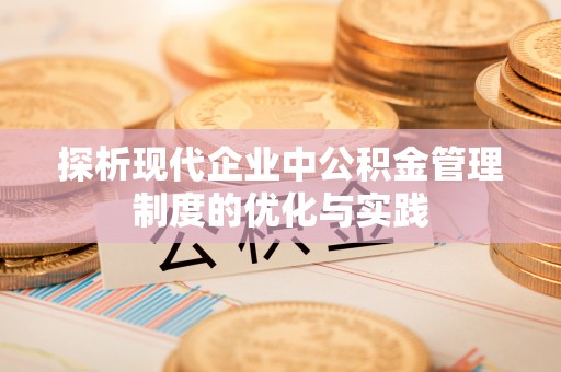 康马探析现代企业中公积金管理制度的优化与实践